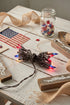 Patriotic Red, White, & Blue String Lights - 20 ct. Brown Wire for Primitive & Americana Decor - The Primitive Pineapple Collection