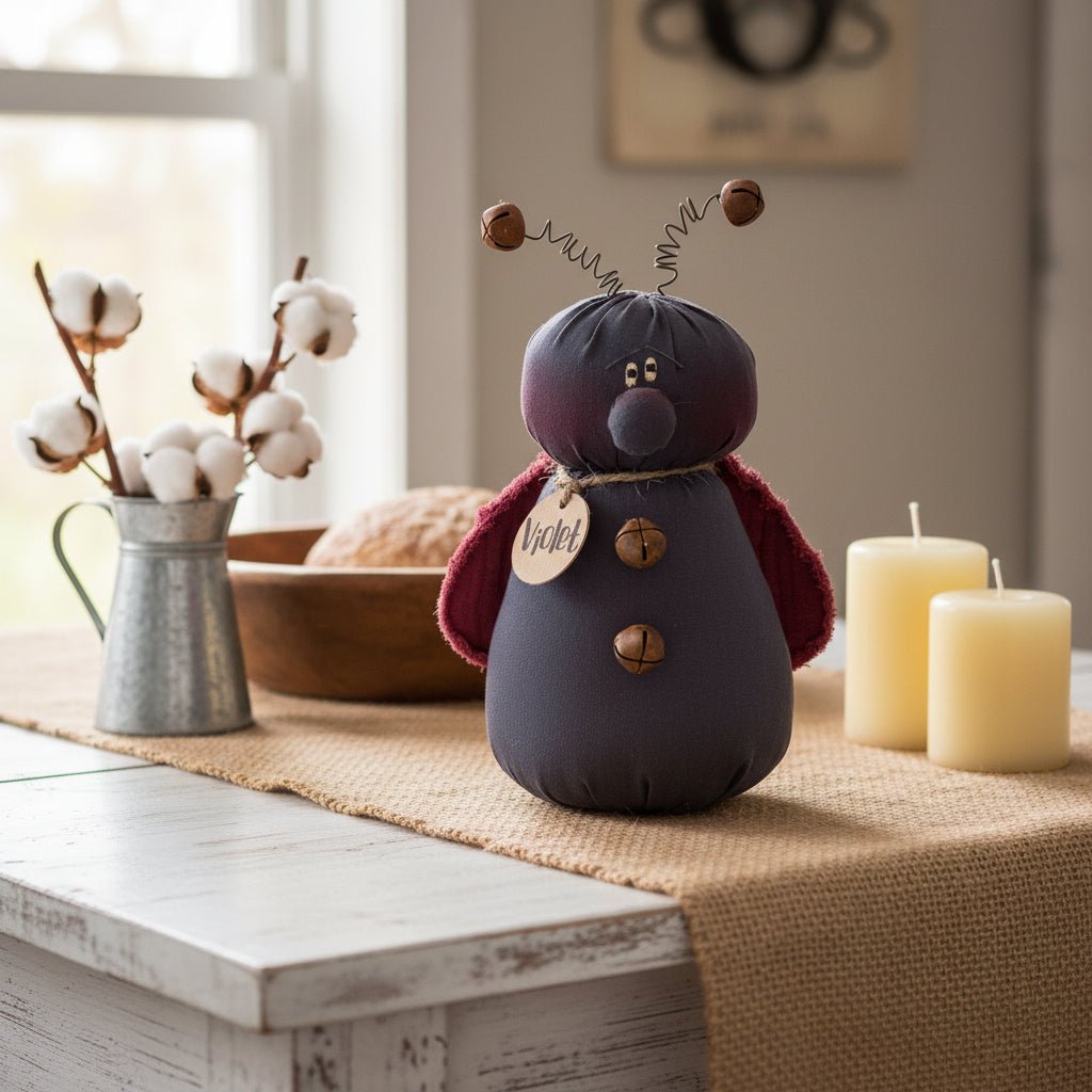 Primitive Spring Honey and Me Violet the Baby Ladybug - The Primitive Pineapple Collection