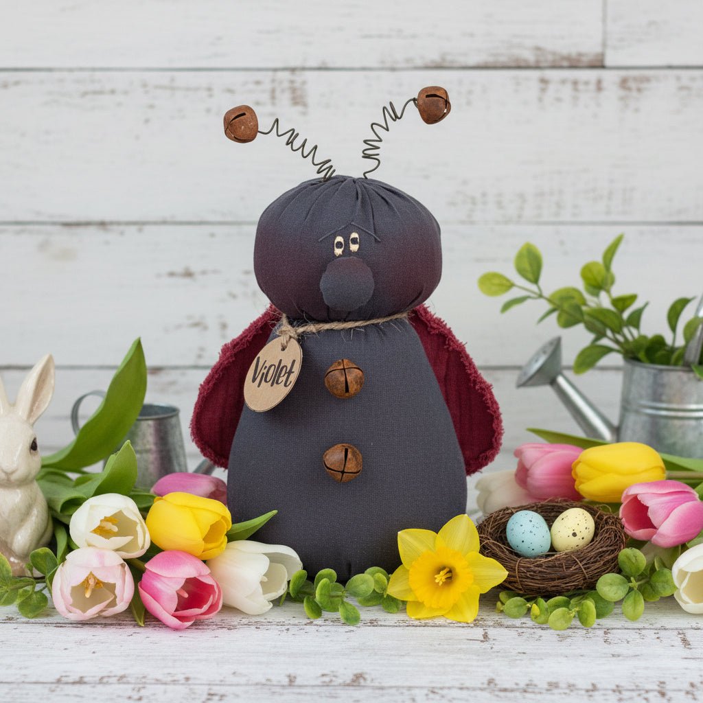 Primitive Spring Honey and Me Violet the Baby Ladybug - The Primitive Pineapple Collection