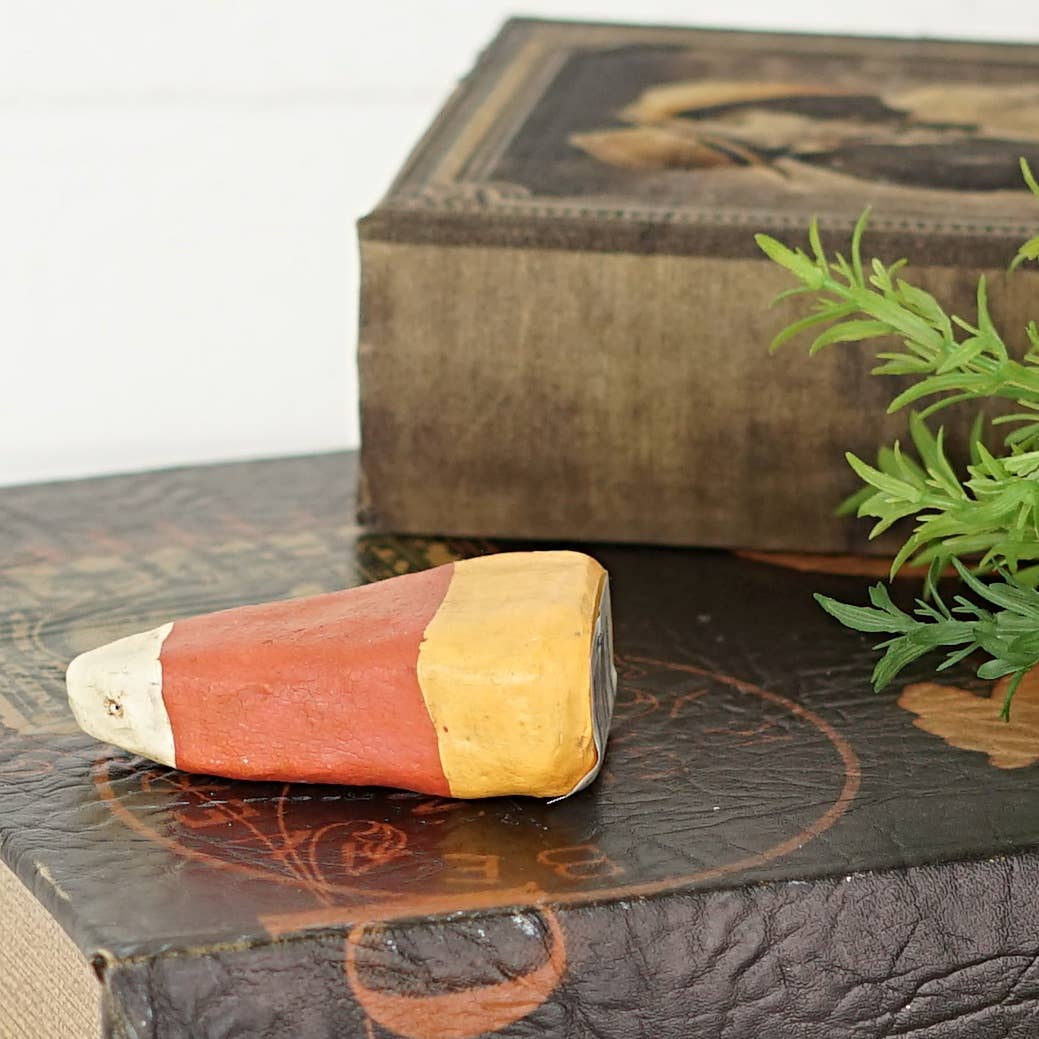 Primitive Rustic Halloween 3&quot; Candy Corn Shelf Sitter - The Primitive Pineapple Collection
