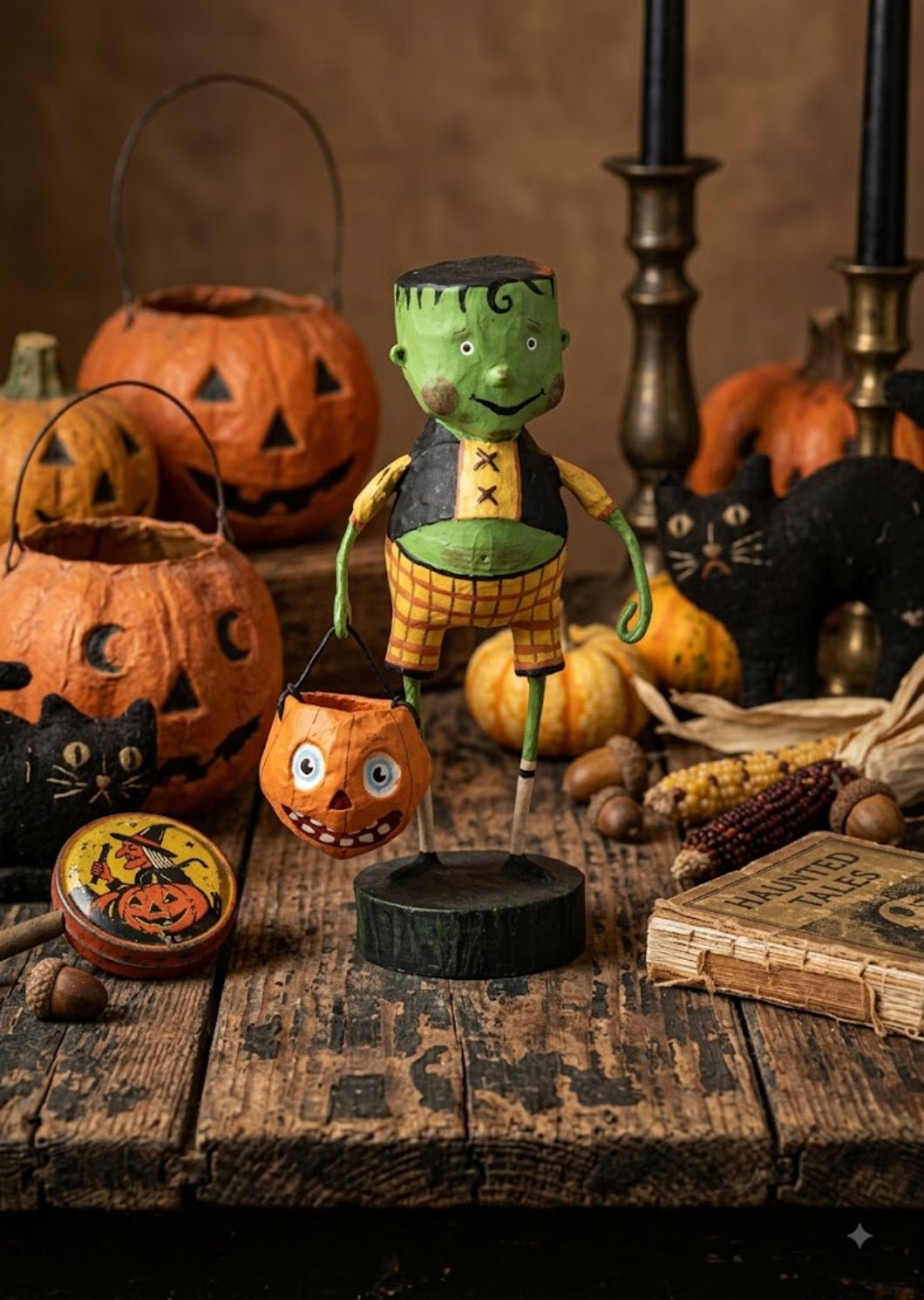 ESC and Company Halloween Little Frankie Stein By Lori Mitchell 70315 - The Primitive Pineapple Collection