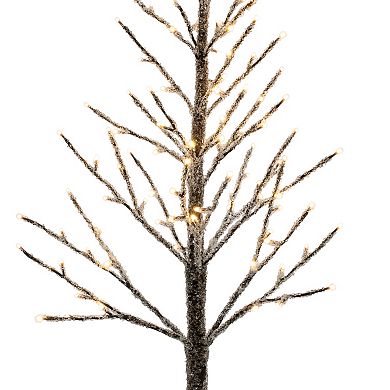 Christmas Retro Look Icy Branches LED Holiday Twig Tree 4FT