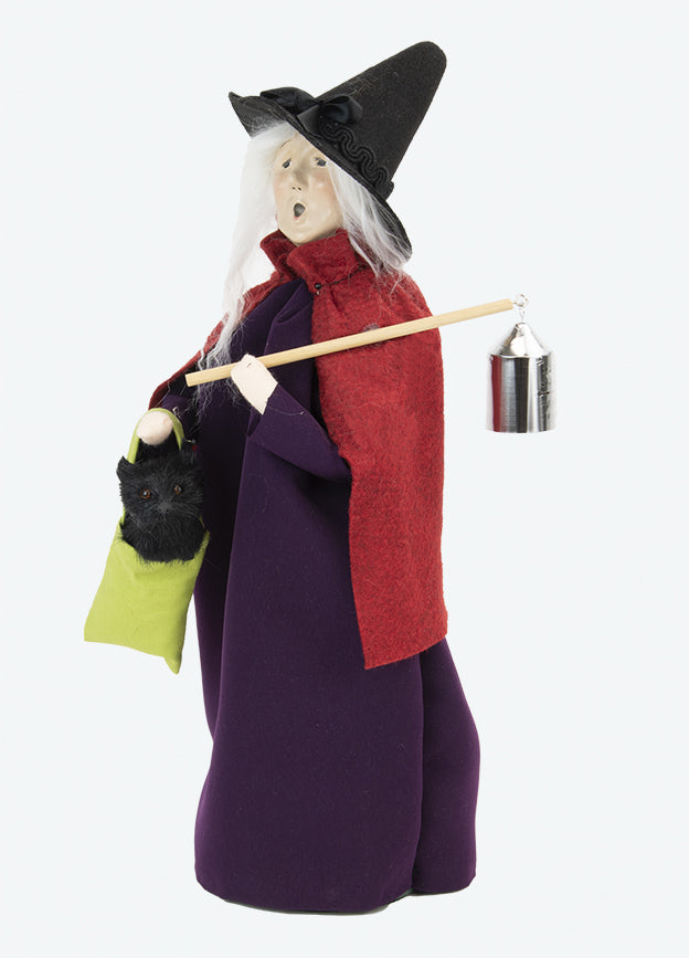 Primitive Colonial Byers Choice Witch w Black Cat 7244