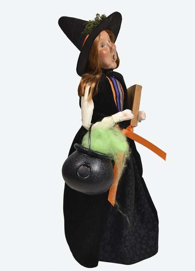 Primitive Colonial Byers Choice Witch w/ Spell Book 7251 - The Primitive Pineapple Collection