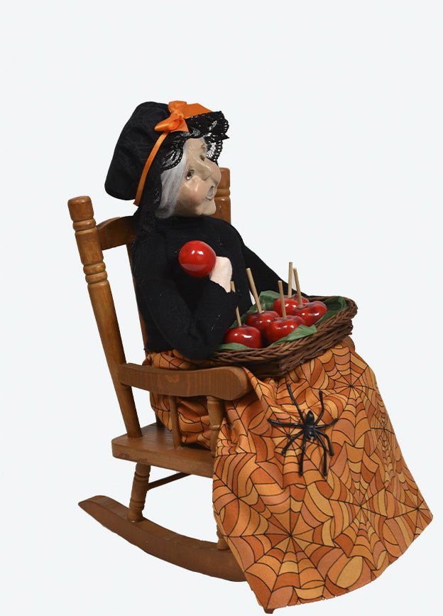Primitive Colonial Byers Choice Halloween Witch in Rocking Chair 7252 - The Primitive Pineapple Collection