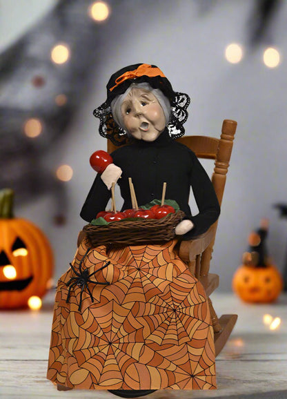 Primitive Colonial Byers Choice Halloween Witch in Rocking Chair 7252 - The Primitive Pineapple Collection