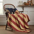 Patriotic American Flag Throw Blanket - Primitive Farmhouse Old Glory 50x60 - The Primitive Pineapple Collection