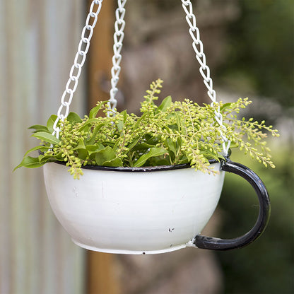 Primitive Farmhouse Hanging Metal Bird Feeder/ Planter