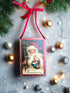 Primitive Christmas Metal Vintage Santa Postcard Ornaments Choice of Design - The Primitive Pineapple Collection