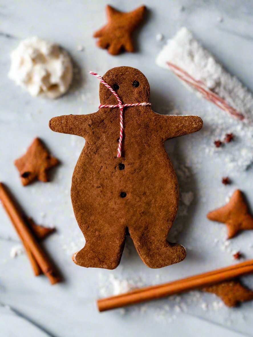 Primitive Colonial Christmas Chubby 7"Gingerbread Men w/ Bakery String - The Primitive Pineapple Collection