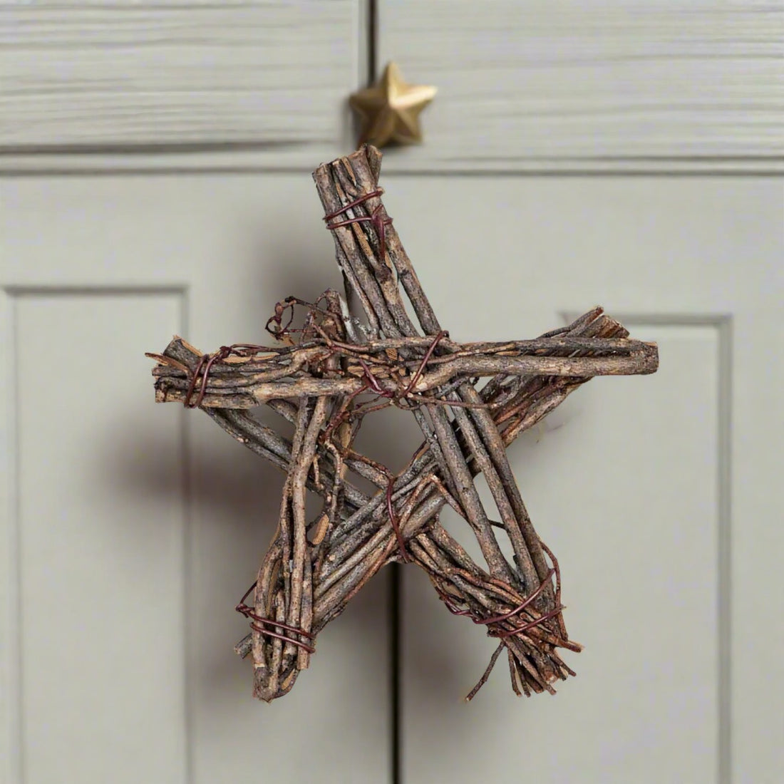 Primitive Colonial Look 4in Rattan Twig Vine Star - The Primitive Pineapple Collection