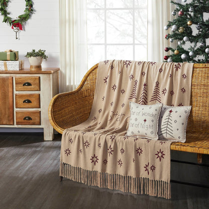 Primitive Christmas Star of Wonder Woven Throw 50x60 - The Primitive Pineapple Collection