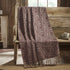 Primitive Farmhouse Custom House Burgundy Tan Jacquard Woven Throw 50x60 - The Primitive Pineapple Collection
