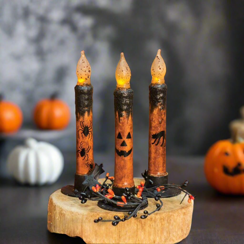 Primitive Halloween Timer Taper 3 styles