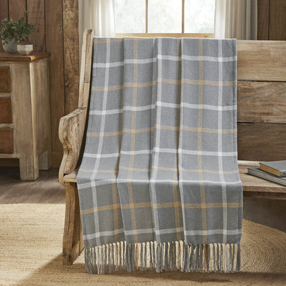 Primitive Fall Halloween Harvest Blessings Woven Plaid Throw 50x60 - The Primitive Pineapple Collection