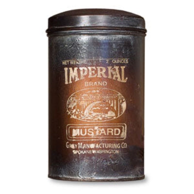 Primitive Colonial Vintage Inspired Imperial Mustard Tin 7" - The Primitive Pineapple Collection