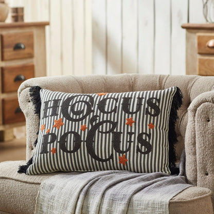 Primitive Halloween Hocus Pocus Fringed Pillow 14x20 - The Primitive Pineapple Collection