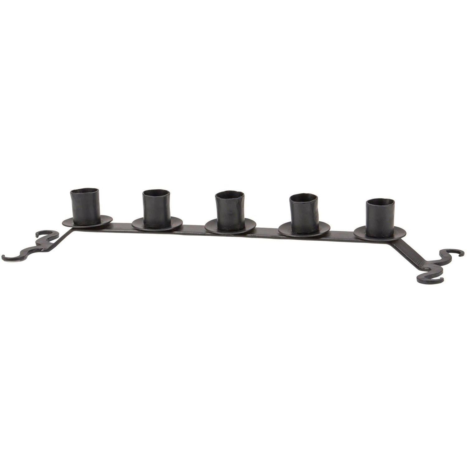 Primitive Black Iron Taper Candle Holder for 5 Candles