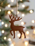 Primitive Rust Reindeer Metal Ornament 5 inch - The Primitive Pineapple Collection