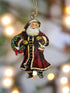 Primitive Retro Vintage Look Jolly Old St Nick Metal Ornament 5.5 inch - The Primitive Pineapple Collection