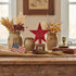 Americana Punched Metal Star Tree Topper Barn Red 6.75x6.75x1 - The Primitive Pineapple Collection
