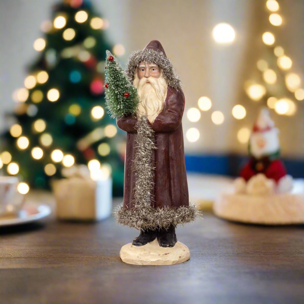Primitive Ragon House Christmas 10" Belsnickle Vintage Santa Claus Bottle Brush Tree - The Primitive Pineapple Collection