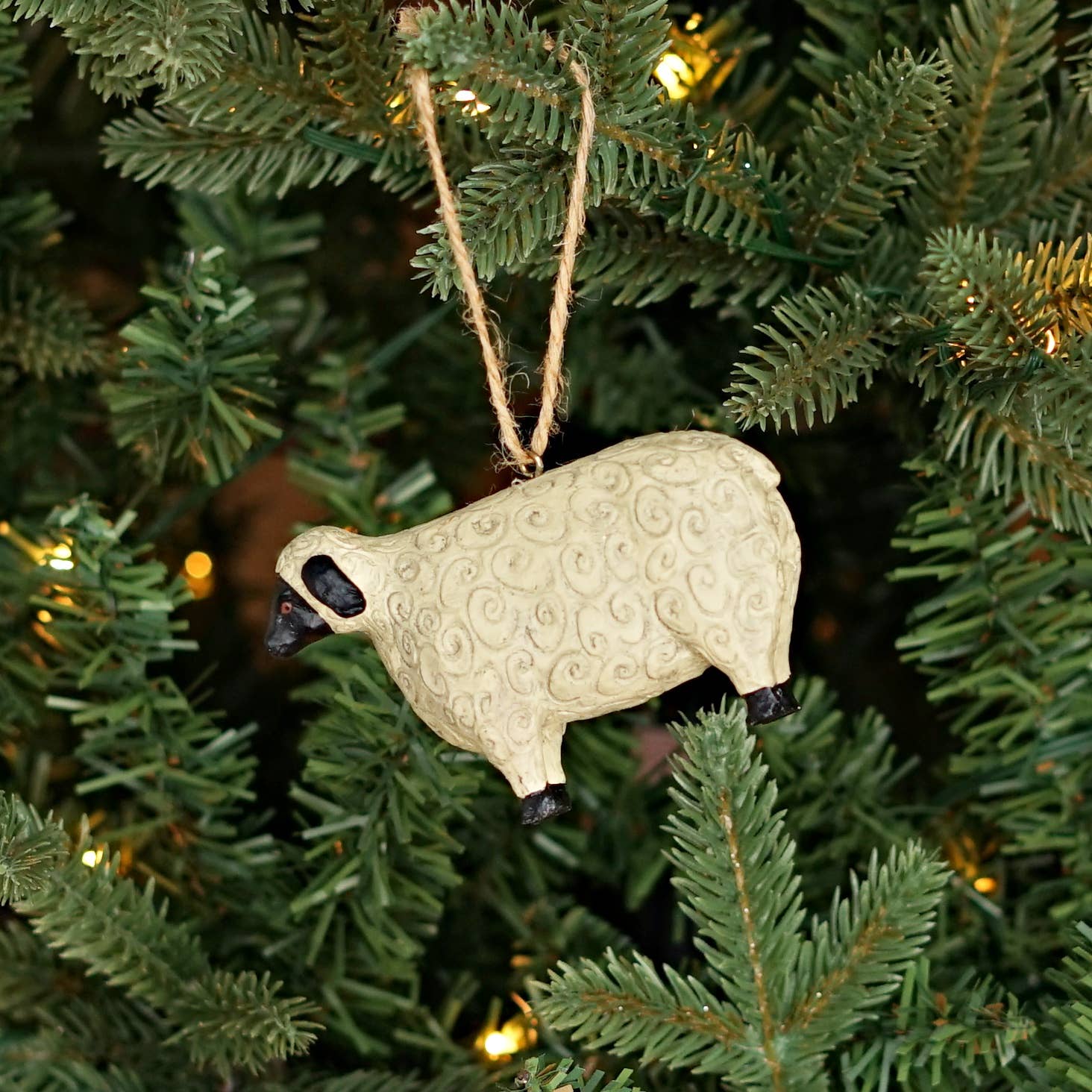Primitive Farmhouse Wooly Sheep Ornament Shelf Sitter 5&quot; - The Primitive Pineapple Collection