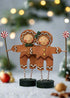 ESC and Company Christmas 2pc Gingerbread Boy and Girl Figurine Lori Mitchell - The Primitive Pineapple Collection
