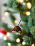 Primitive Christmas Handcrafted Felt 1.5” Red Santa Hat Ornament - The Primitive Pineapple Collection