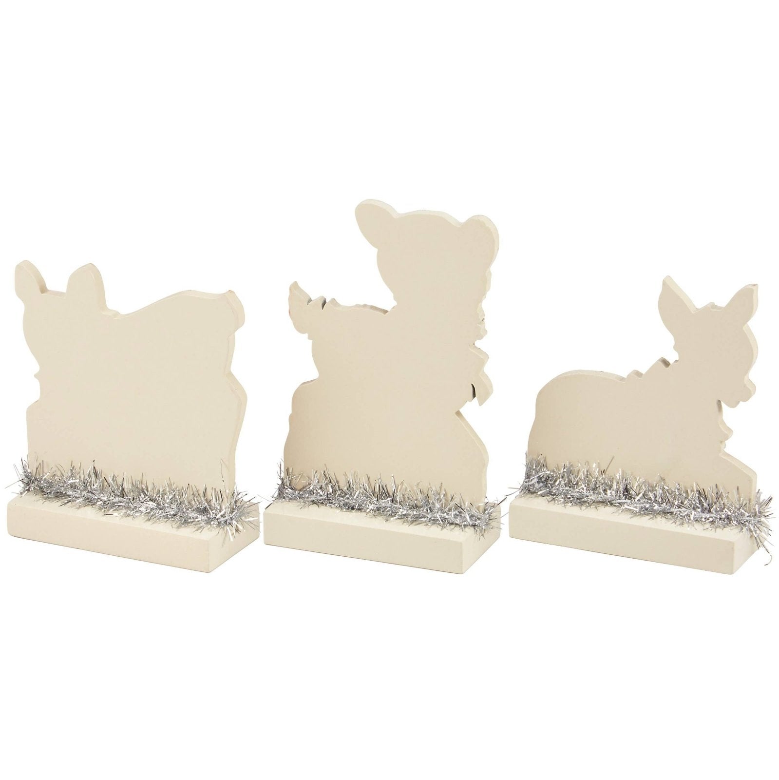 Primitive Retro Look Christmas Reindeer Stand Up 3 pc Set - The Primitive Pineapple Collection