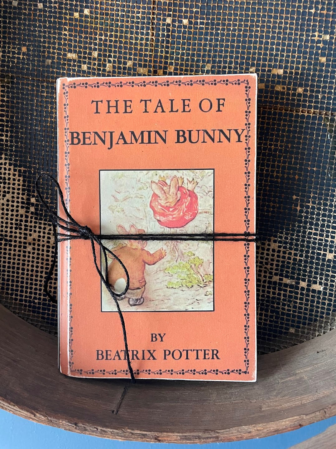 Spring Easter Handcrafted Vintage Look Orange Tale Of Benjamin Bunny Beatrix Potter Book