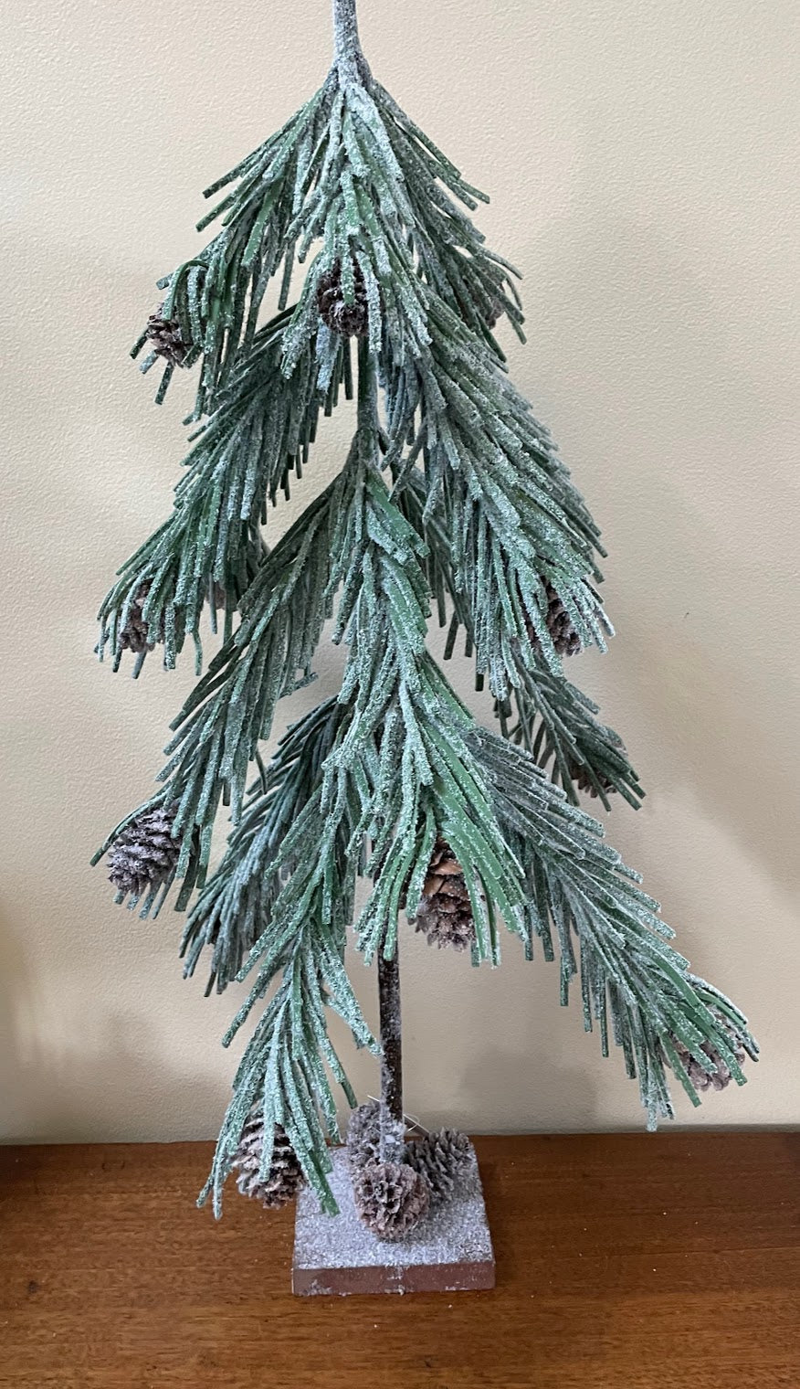 Primitive Rustic Snowy 20&quot; Snowy Douglas Fir Mini Christmas Tree