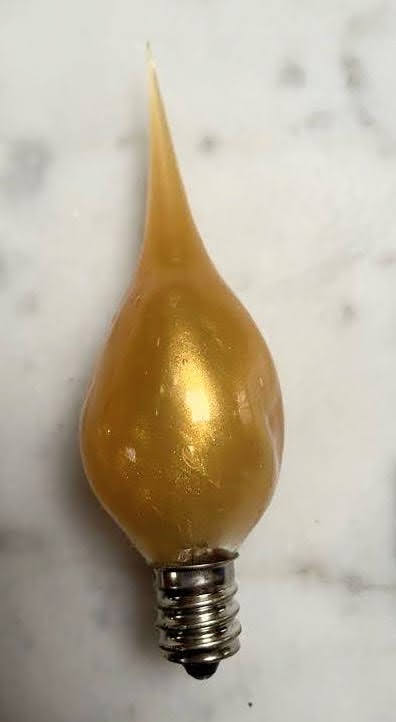 Primitive Holiday 5 watt Gold Dipped Silicone Light Bulb