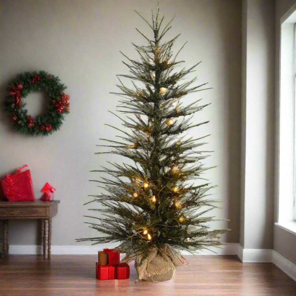 Vickerman 30" Vienna Twig Artificial Christmas Tree, Warm White Dura - lit LED Lights - The Primitive Pineapple Collection