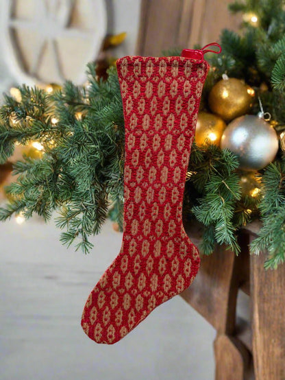 Primitive Christmas Handmade USA 12” Coverlet Stocking - The Primitive Pineapple Collection