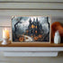 Primitive Halloween Handcrafted Spooky Haunted House w/ JOL Block - The Primitive Pineapple Collection