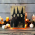 Primitive Halloween Handcrafted Ghostly Witch Sisters Block Shelf Sitter - The Primitive Pineapple Collection