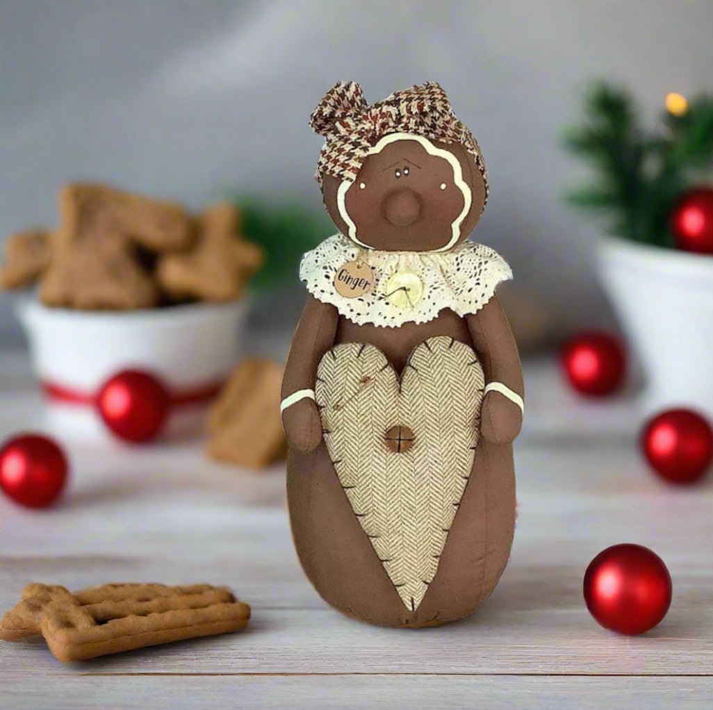 Honey and Me Christmas Ginger the Gingerbread 14&quot; - The Primitive Pineapple Collection