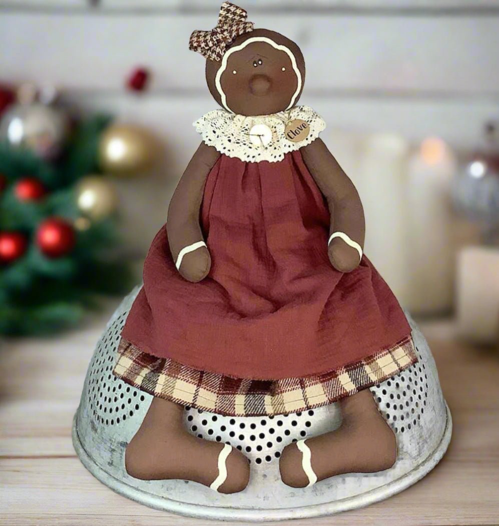 Honey and Me Christmas Clove the Gingerbread 18&quot; - The Primitive Pineapple Collection
