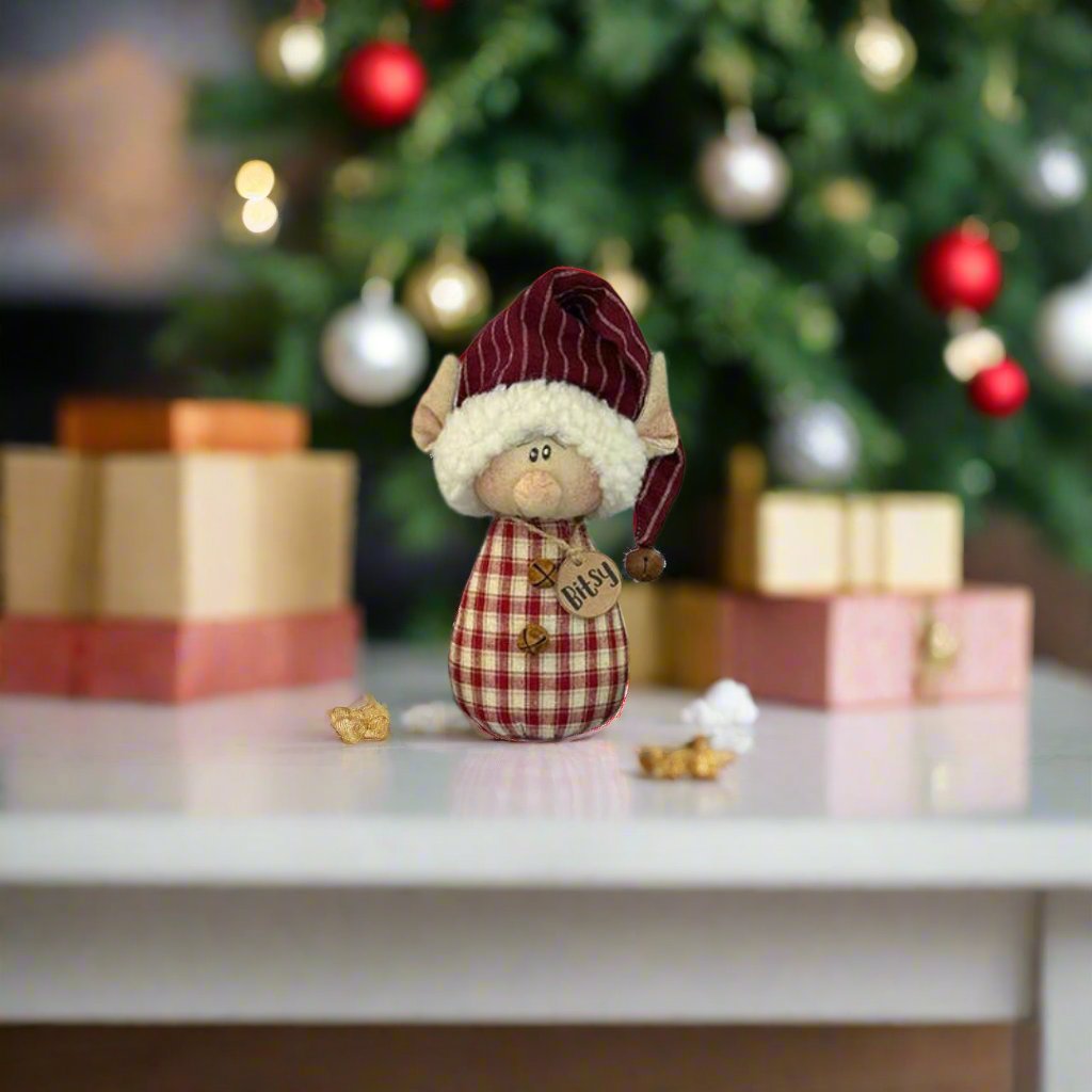 Honey and Me Christmas Bitsy the Baby Elf 6 1/2" - The Primitive Pineapple Collection