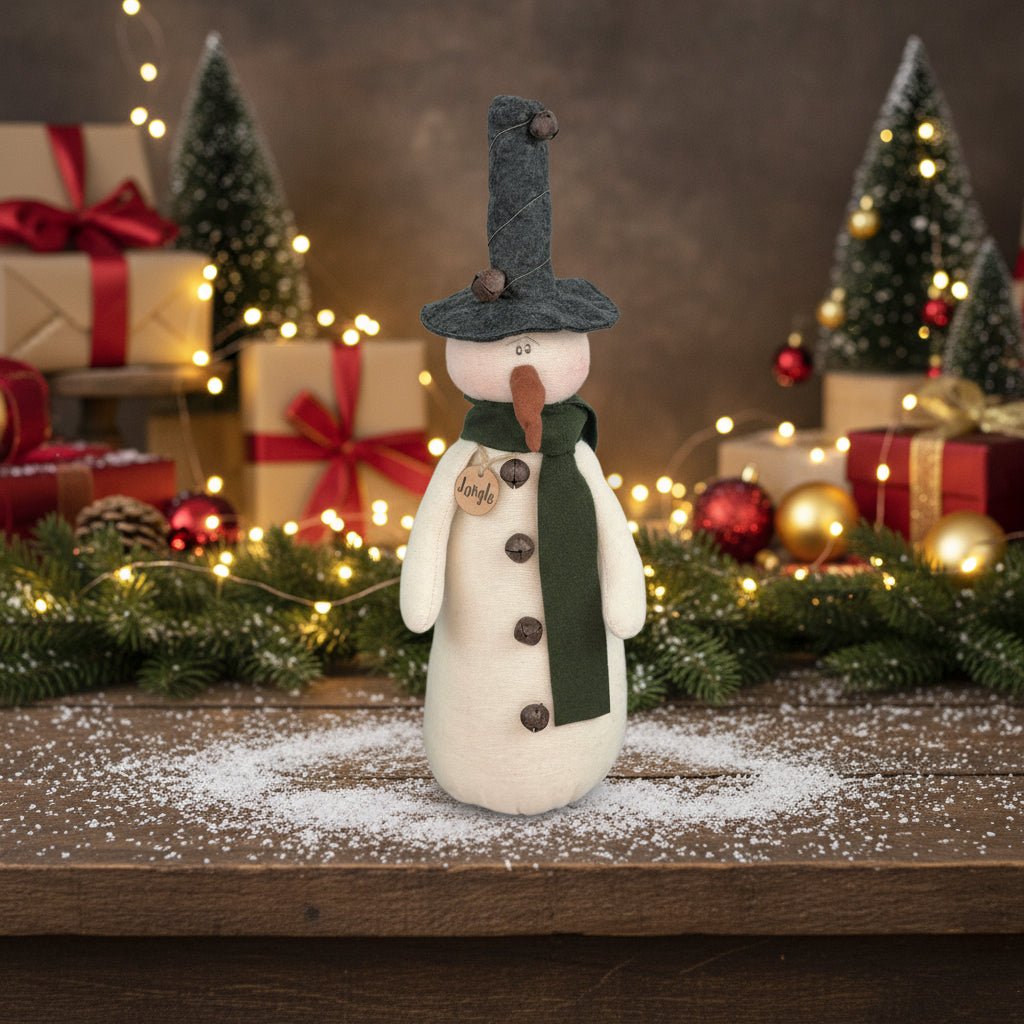 Honey and Me Christmas Jangle the Jingle Bell Snowman - The Primitive Pineapple Collection