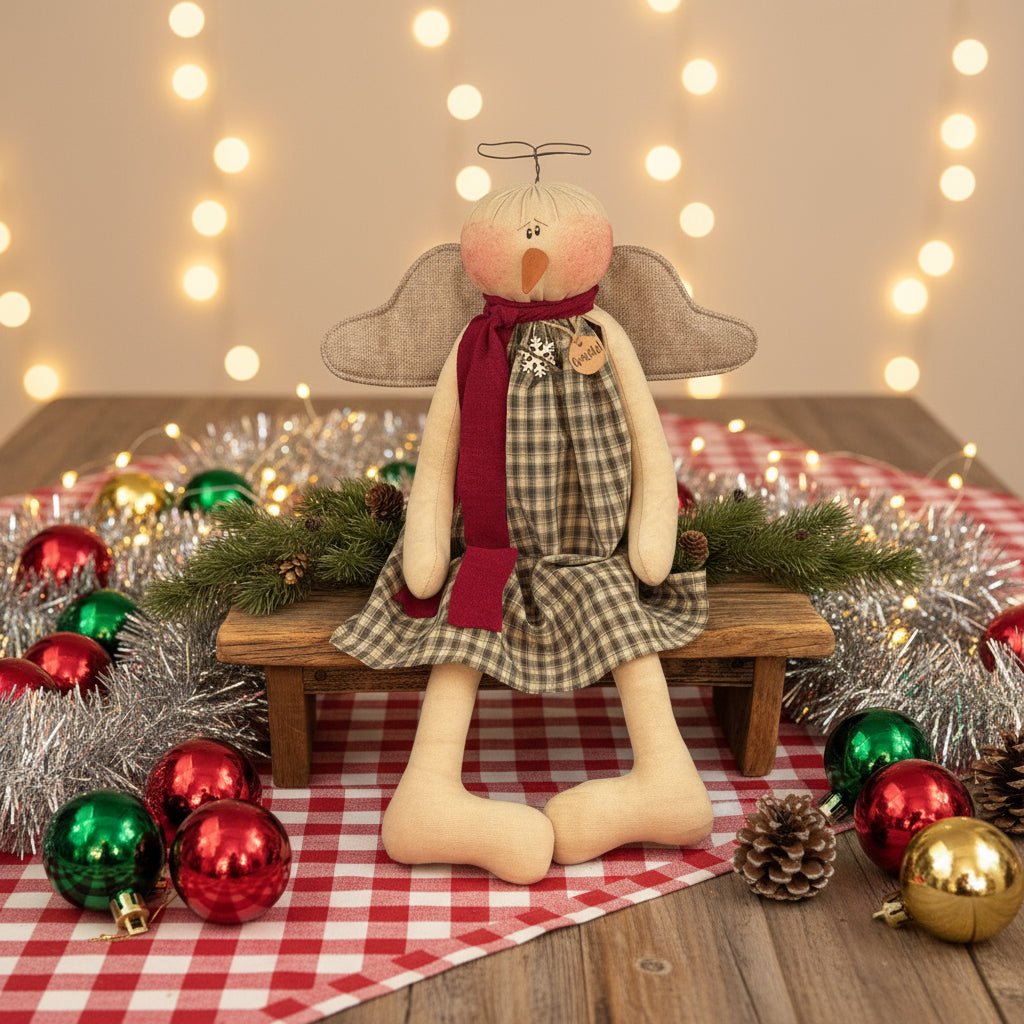 Honey and Me Christmas Graceful the Snow Angel - The Primitive Pineapple Collection