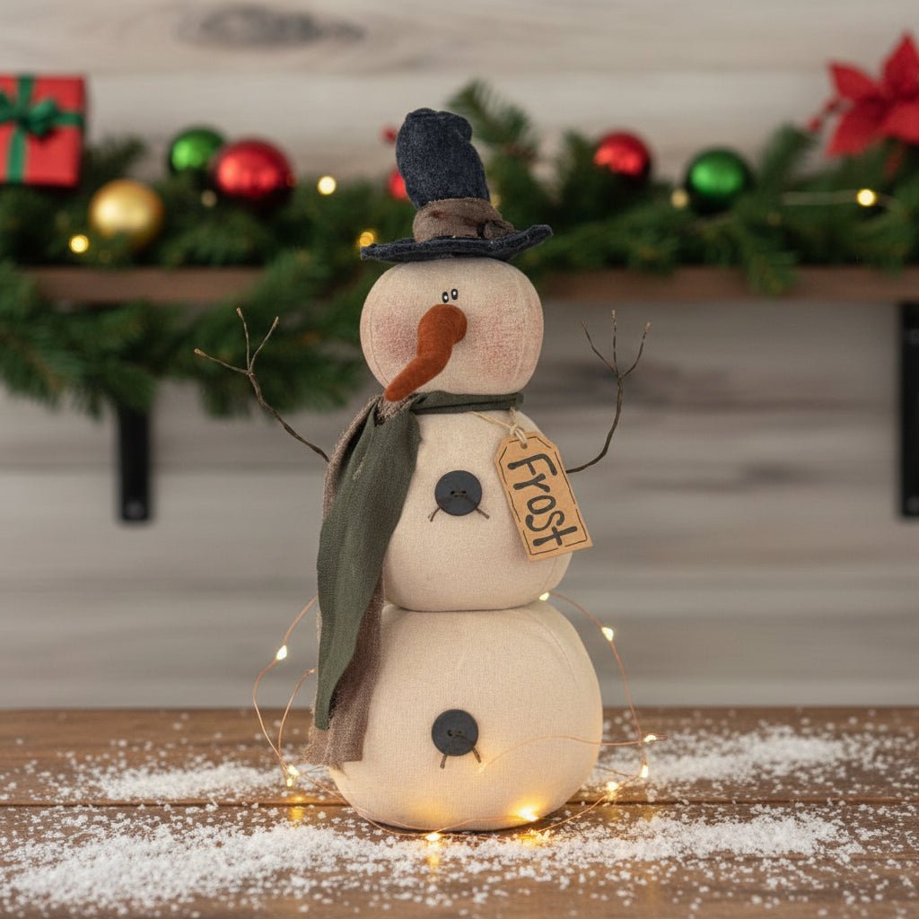 Honey and Me Christmas Frost the Prim Snowman - The Primitive Pineapple Collection