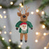 Primitive Handcrafted BFF Reindeer Hanging Christmas Ornament - The Primitive Pineapple Collection