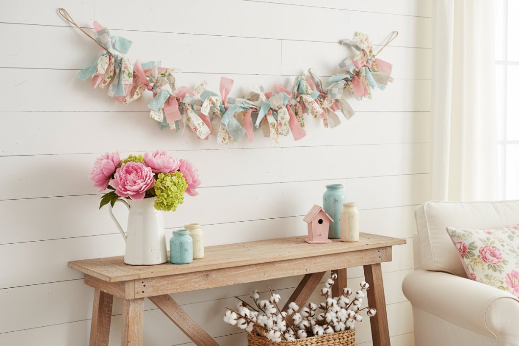 Primitive Spring Primitive Easter Rag Strip Garland 32" - The Primitive Pineapple Collection