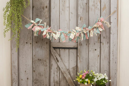 Primitive Spring Primitive Easter Rag Strip Garland 32" - The Primitive Pineapple Collection