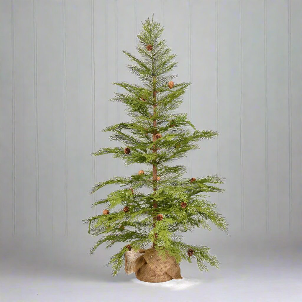 Primitive Vickerman 36" Cedar Pine Artificial Christmas Tree, Unlit - The Primitive Pineapple Collection