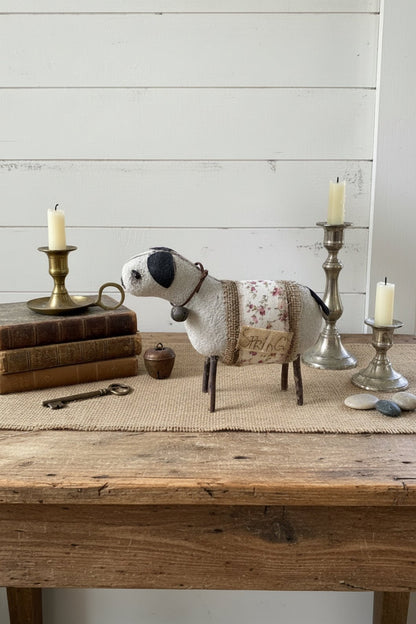 Primitive Spring Easter Handcrafted USA Vintage Inspired Sheep w/ Wood Legs - The Primitive Pineapple Collection