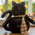Primitive Halloween 11.5" Whimsical Black Cat Fabric Shelf Sitter Doll - The Primitive Pineapple Collection
