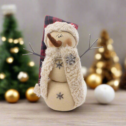 Primitive Christmas Stocking Cap Snowman Doll - The Primitive Pineapple Collection